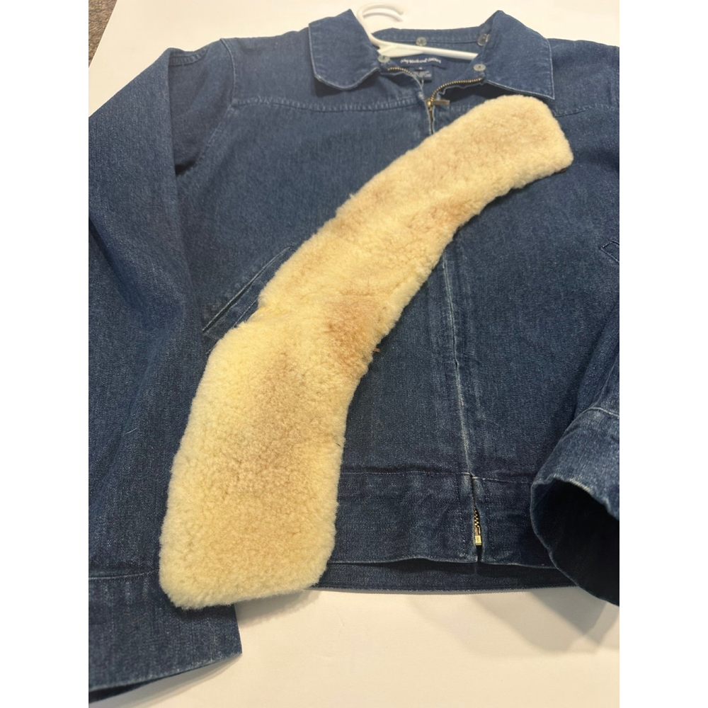 My Weekend Clothes denim jacket women’s size‎ s removable lamb shearing collar - Picture 6 of 10